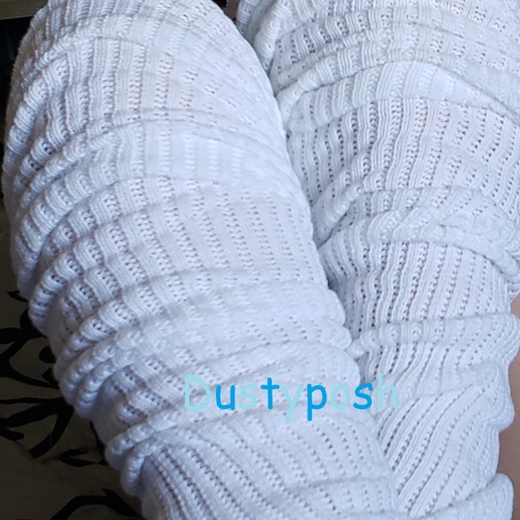 Long Loose Japanese Thigh High Slouch Socks Cozy Brown White Black Cosplay Boot - Picture 15 of 15